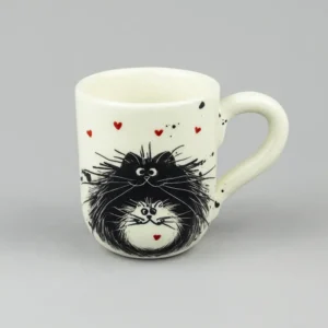 Mala šalica-mace crno bijele