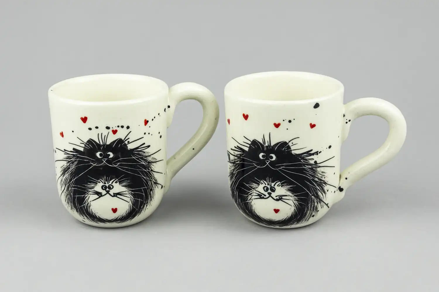 Mala šalica-mace crno bijele - Slika 2